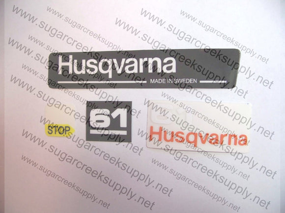 Husqvarna 61 early(blacktop) decal set