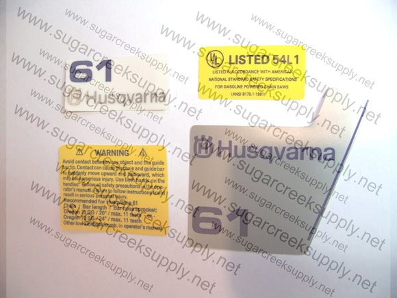Husqvarna 61 (orange top) decal set