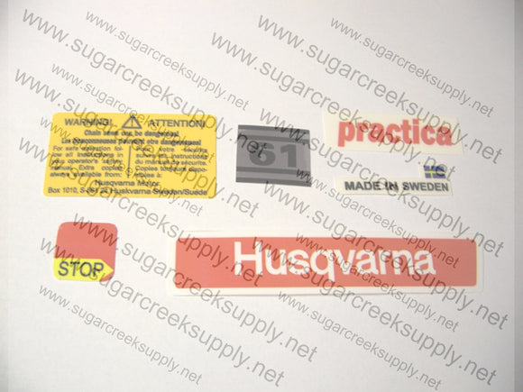 Husqvarna 61 (white top) decal set