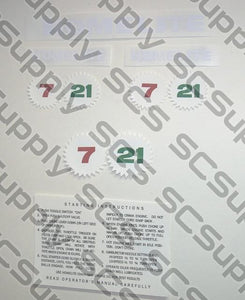 Homelite 7-21 decal set