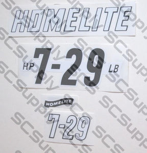 Homelite 7-29 decal set
