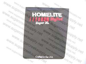Homelite Big Red Super XL drivecase decal