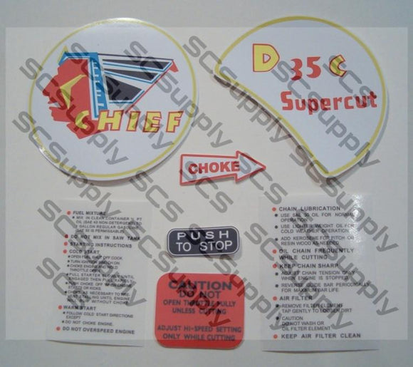 Clinton D35C decal set