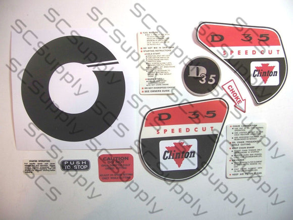 Clinton D35 decal set