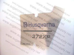 Husqvarna 372XP late starter cover decal