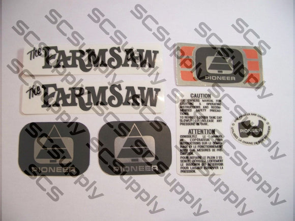 Pioneer FarmSaw (early) decal set