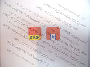 Husqvarna STOP and CHOKE decals