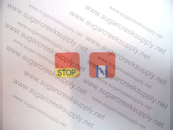 Husqvarna STOP and CHOKE decals