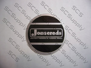 Jonsereds silver/black flywheel decal