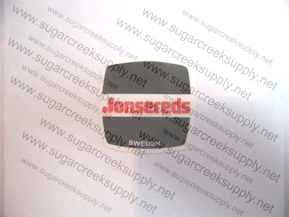 Jonsereds Red/White/Black Square Flywheel decal