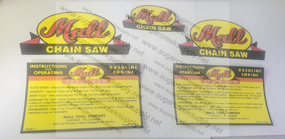 Mall Model 11 decal set