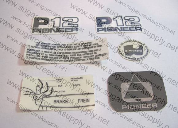 Pioneer P12 decal set