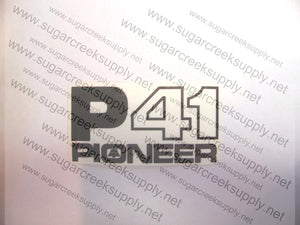 Pioneer P41 clutch and starter cover decal