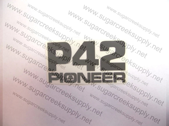 Pioneer P42 clutch and starter cover decal