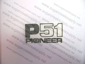 Pioneer P51 clutch and starter cover decal