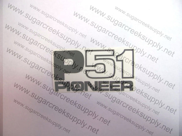 Pioneer P51 clutch and starter cover decal