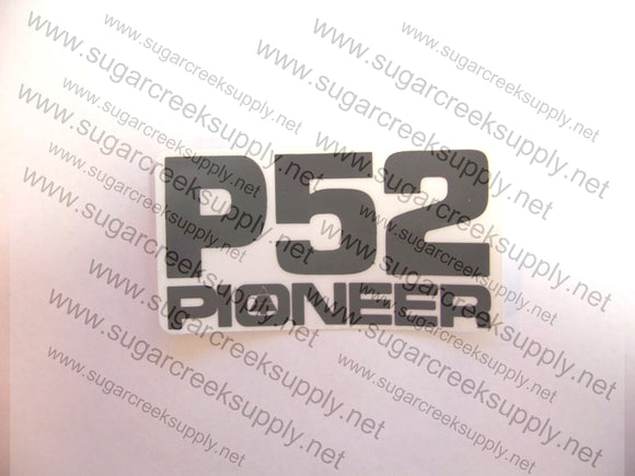 Pioneer P52 clutch and starter cover decal