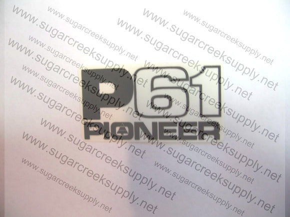 Pioneer P61 clutch and starter cover decal