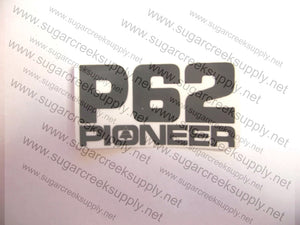 Pioneer P62 clutch and starter cover decal