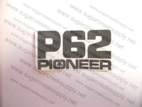 Pioneer P62 clutch and starter cover decal