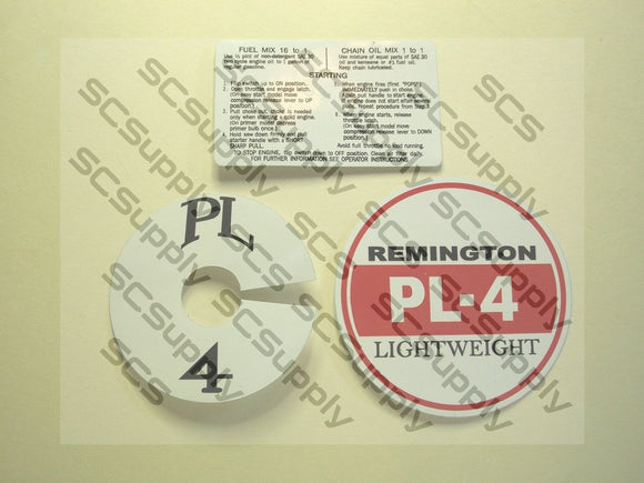 Remington PL-4 (red/white) decal set