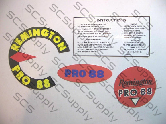 Remington Pro 88 decal set