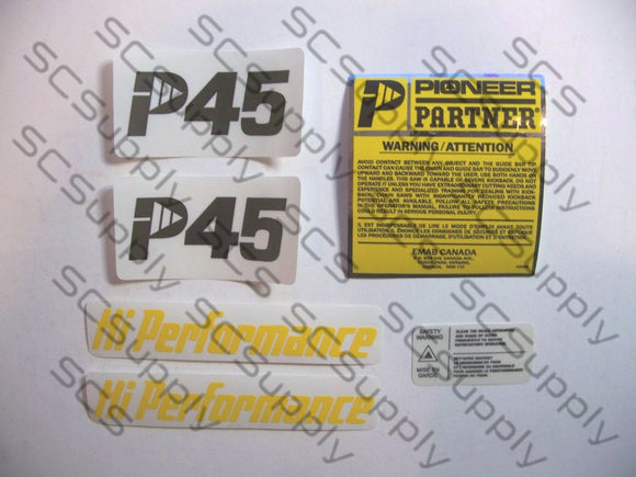 Pioneer/Partner P45 decal set