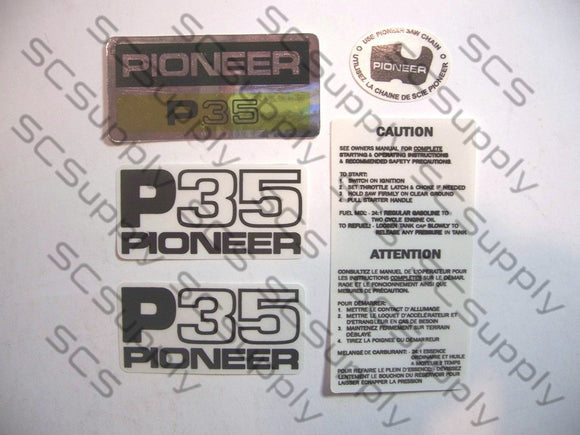 Pioneer P35 decal set
