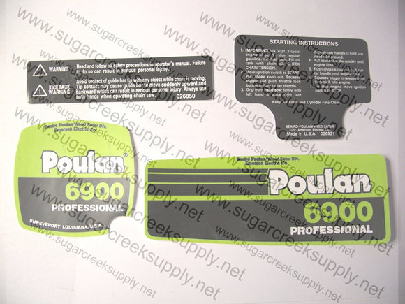 Poulan 6900 decal set