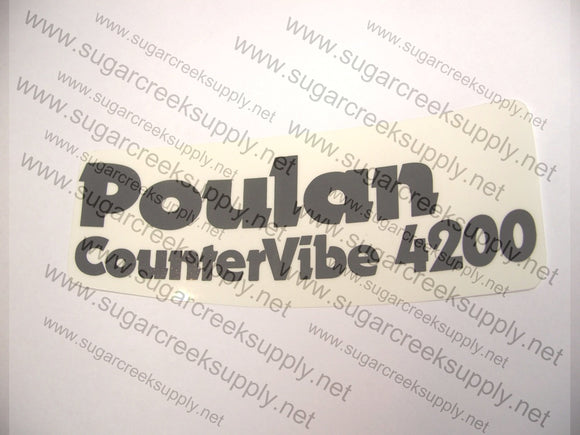 Poulan 4200 Clutch Cover decal