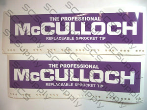 McCulloch Replaceable Sprocket (12.25" x 2.25") v2 bar stencil set