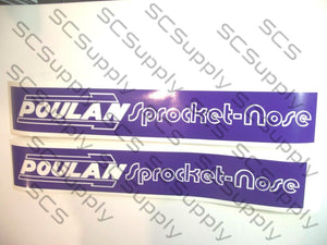Poulan Large Sprocketnose bar stencil set