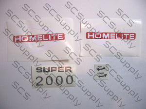 Homelite Super 2000 decal set