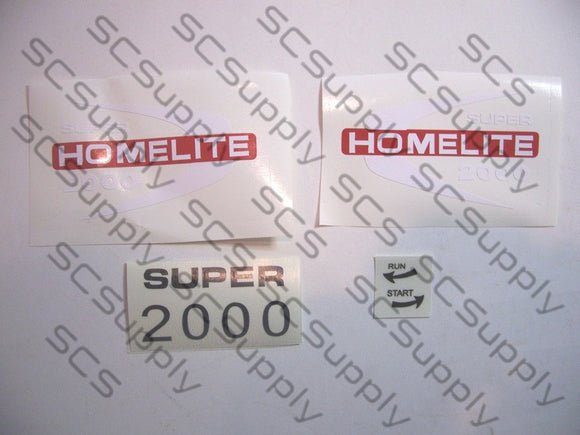 Homelite Super 2000 decal set
