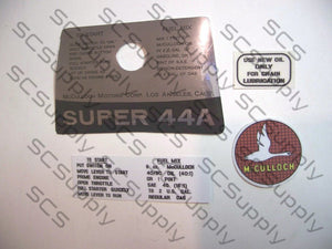 McCulloch Super 44A decal set