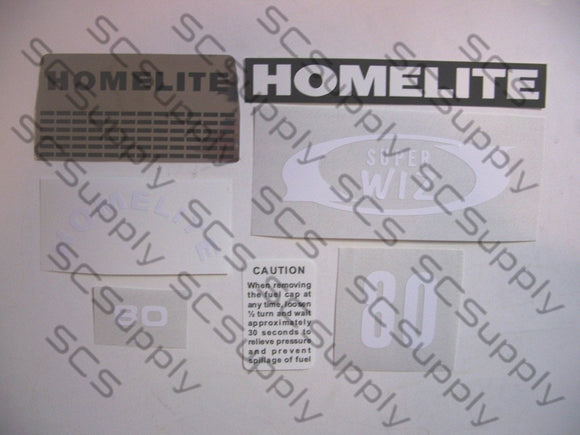 Homelite Super WIZ 80 decal set