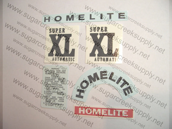 Homelite Super XL (early red) decal set