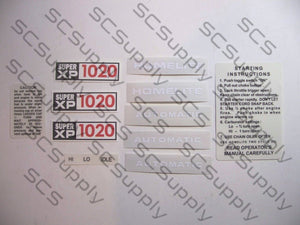 Homelite Super XP1020 Automatic decal set