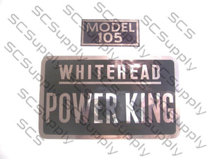 Whitehead Power King 105 decal set