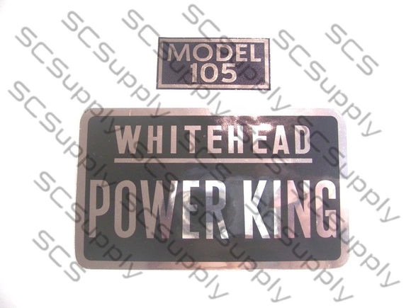 Whitehead Power King 105 decal set