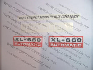 Homelite XL-660 decal set