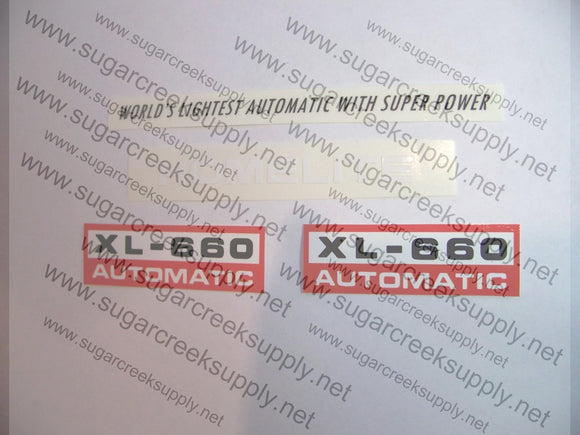 Homelite XL-660 decal set