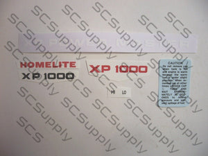 Homelite XP1000 decal set