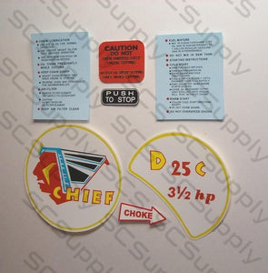 Clinton D25C decal set