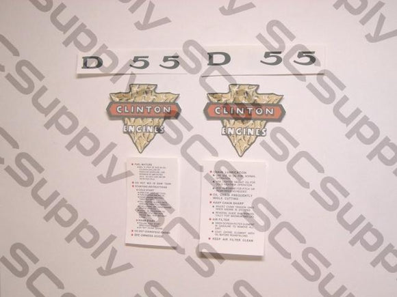 Clinton D55 decal set