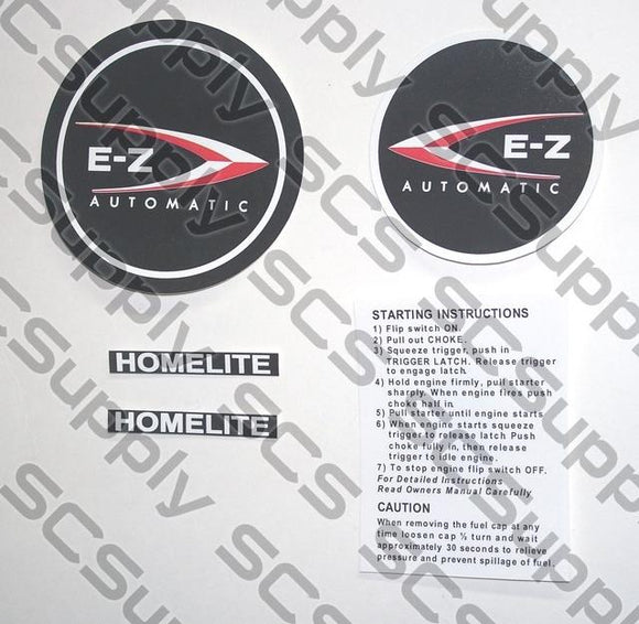 Homelite E-Z AO decal set