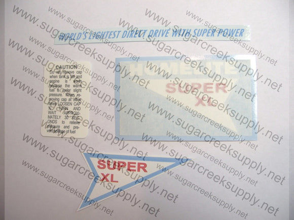 Homelite Super XL (early) decal set