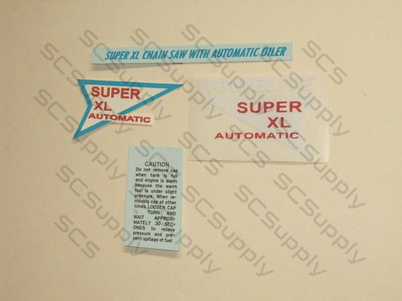 Homelite Super XL Auto (early) decal set