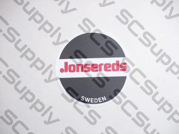 Jonsereds Red/White/Black Round Flywheel decal