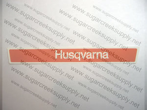 Husqvarna long orange/white clutch cover decal